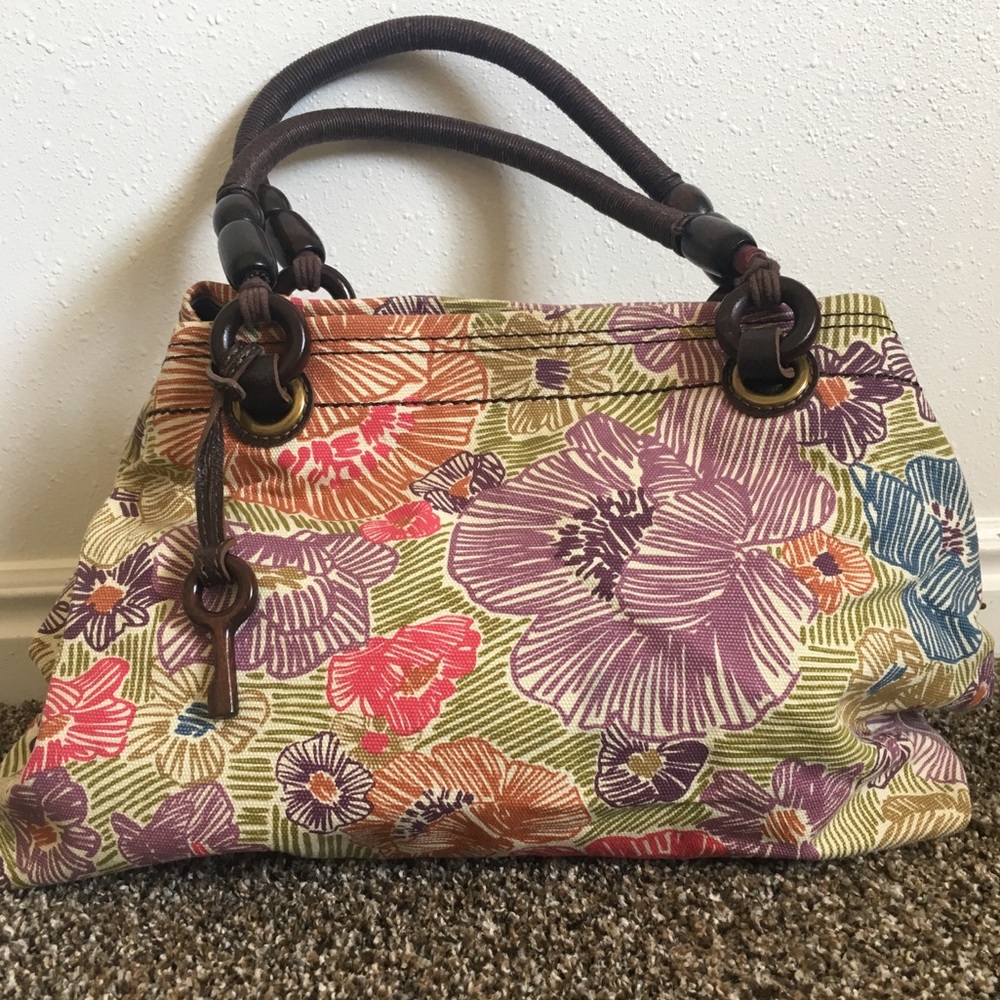 Y2K Fossil floral tote